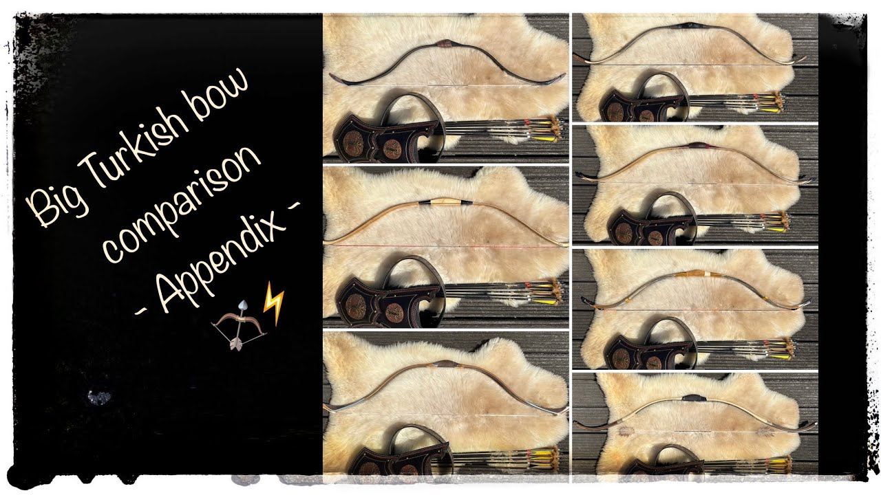 The Big Turkish Bow Comparison of 7 bows,all in the range of ~38lbs/ 28&rdquo; - Appendix (speed test 2)