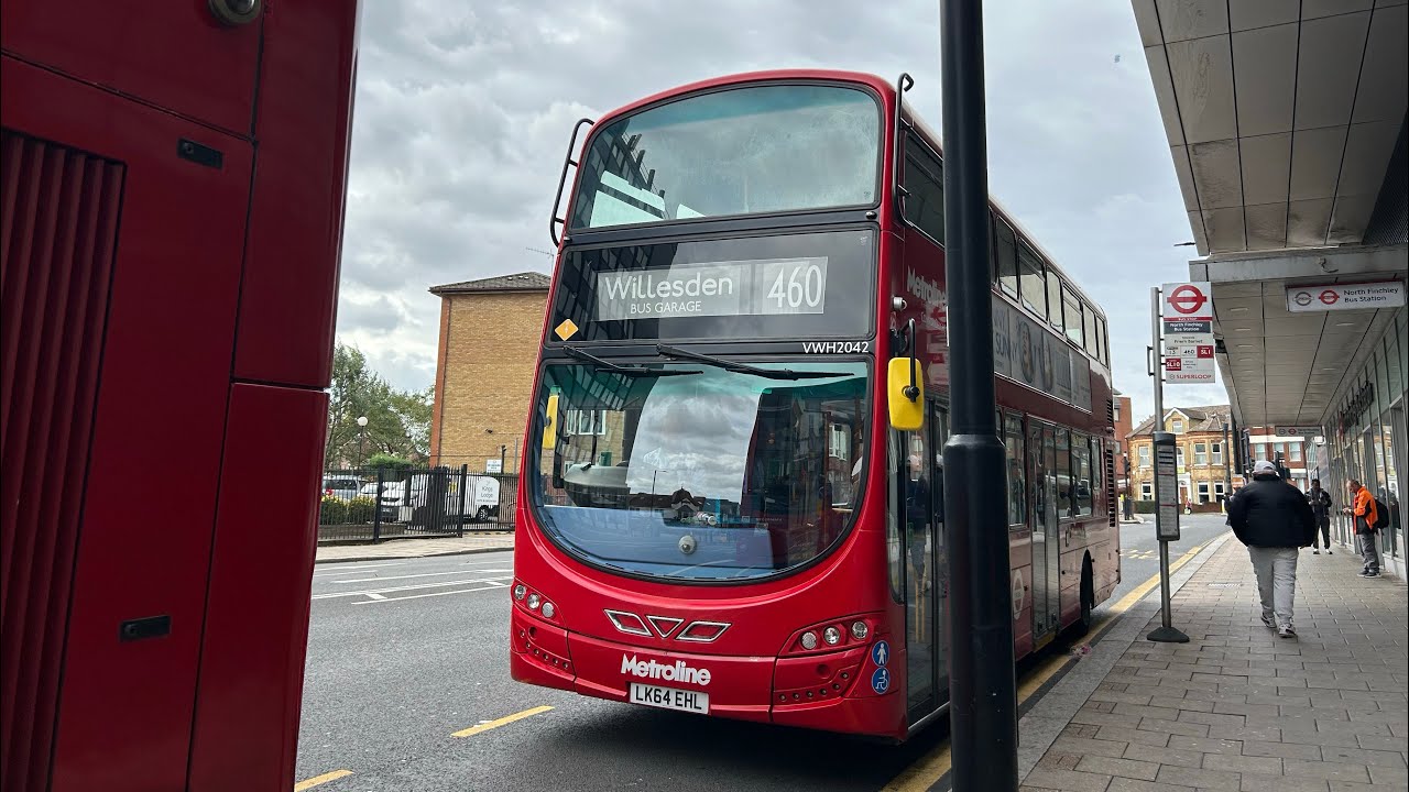 FULL ROUTE VISUAL|Metroline London Route 460 North Finchley - Willesden Bus Garage VWH2042 LK64EHL
