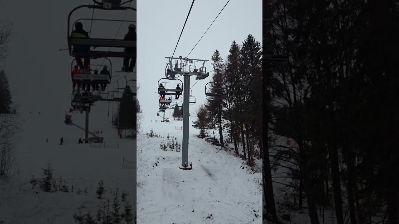 Chairlift (Poma) ride, ski resort Mýto pod Ďumbierom, Friday, 16.01.2026.