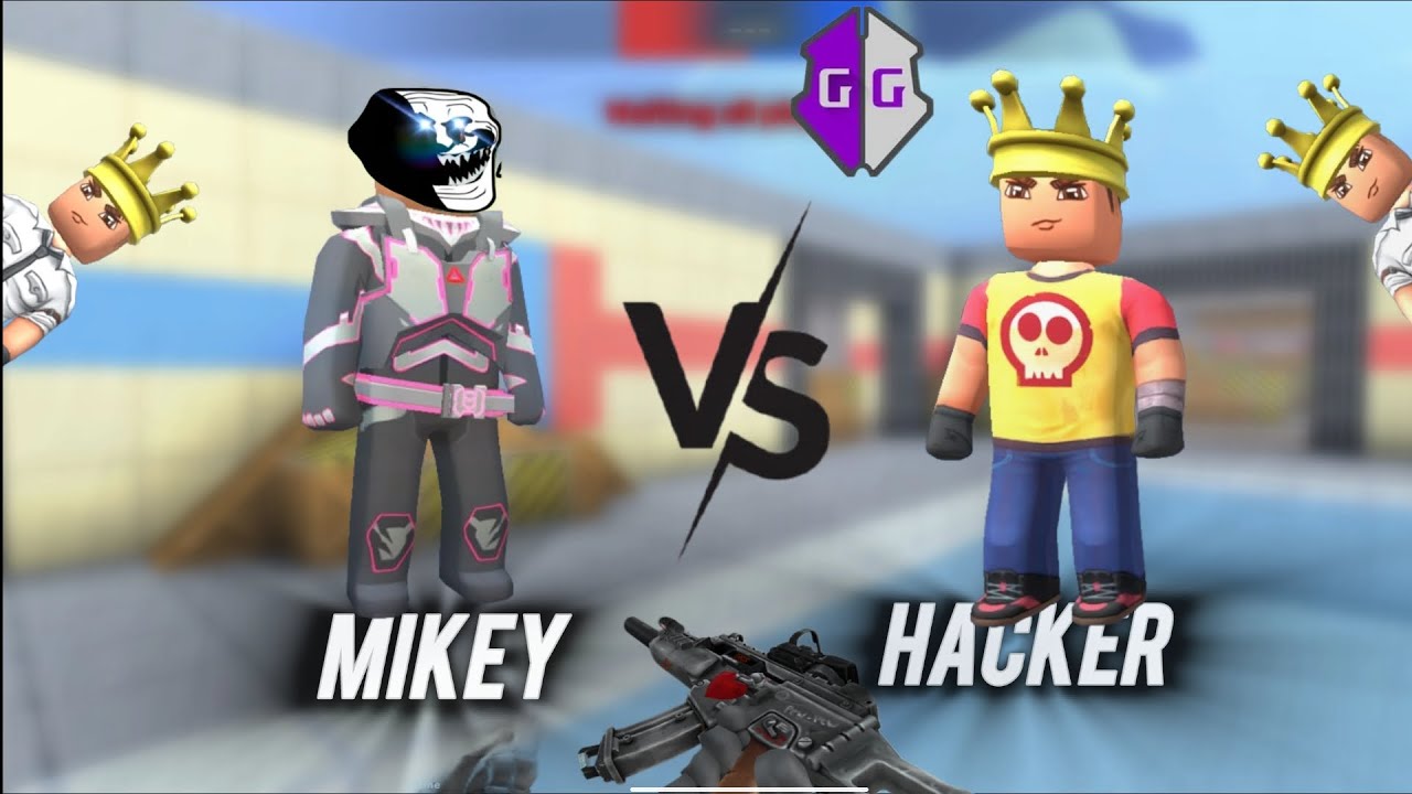 MIKEY  ☠️ vs HACKER 💀 | crown 👑 hack | #kuboom 👿