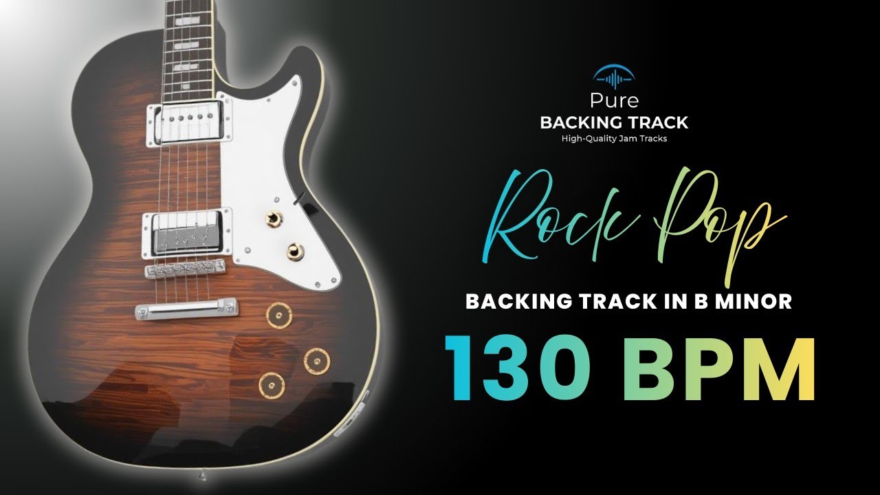 🎸Pop Rock Guitar Backing Track in A Minor (Bm) | 130 BPM Jam Track