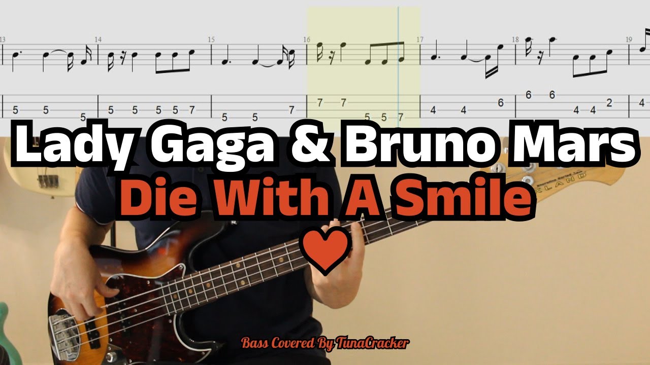 노래 넘 좋아요│Lady Gaga & Bruno Mars - Die With A Smile│BASS TAB│베이스 악보