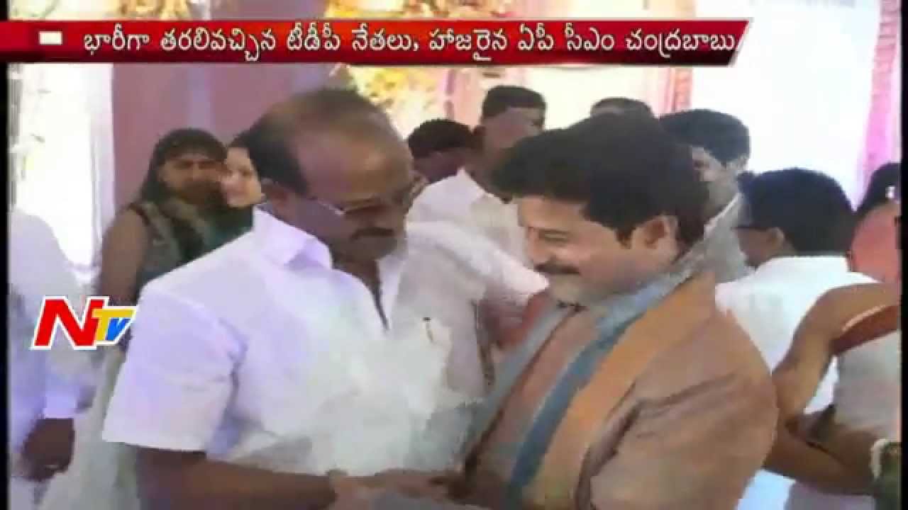TDP Leaders attend Revanth Reddy Daughter Engagement in Hyderabad