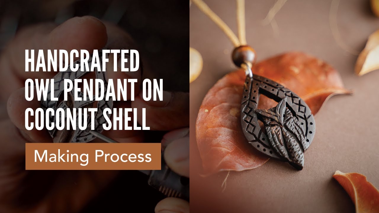 Handmade Jewelry | How To Make a Pendant On Coconut shell | Sustainable Jewelry Making