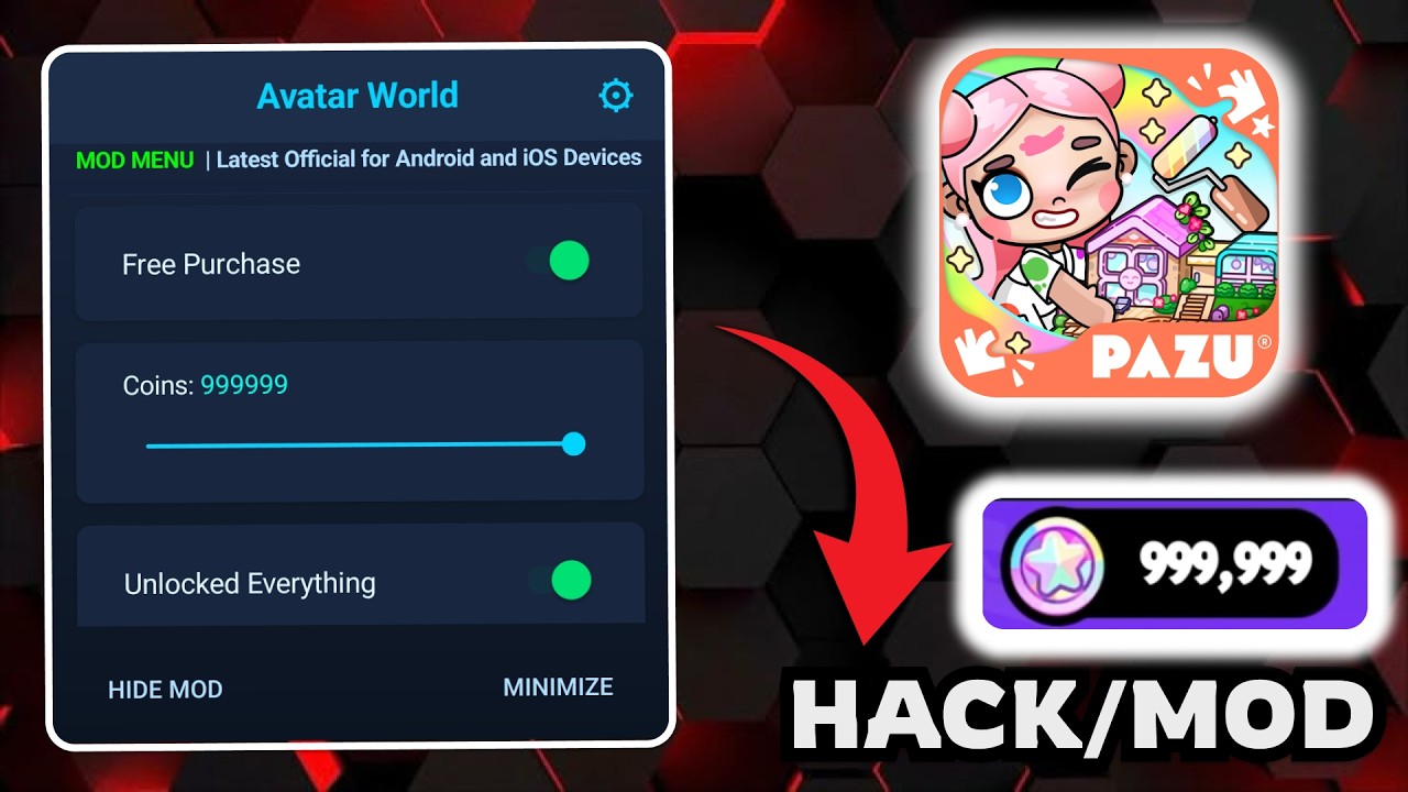 Avatar World HACK/MOD APK 2026 - Unlock EVERYTHING FREE! Unlimited Coins, VIP & All Packs