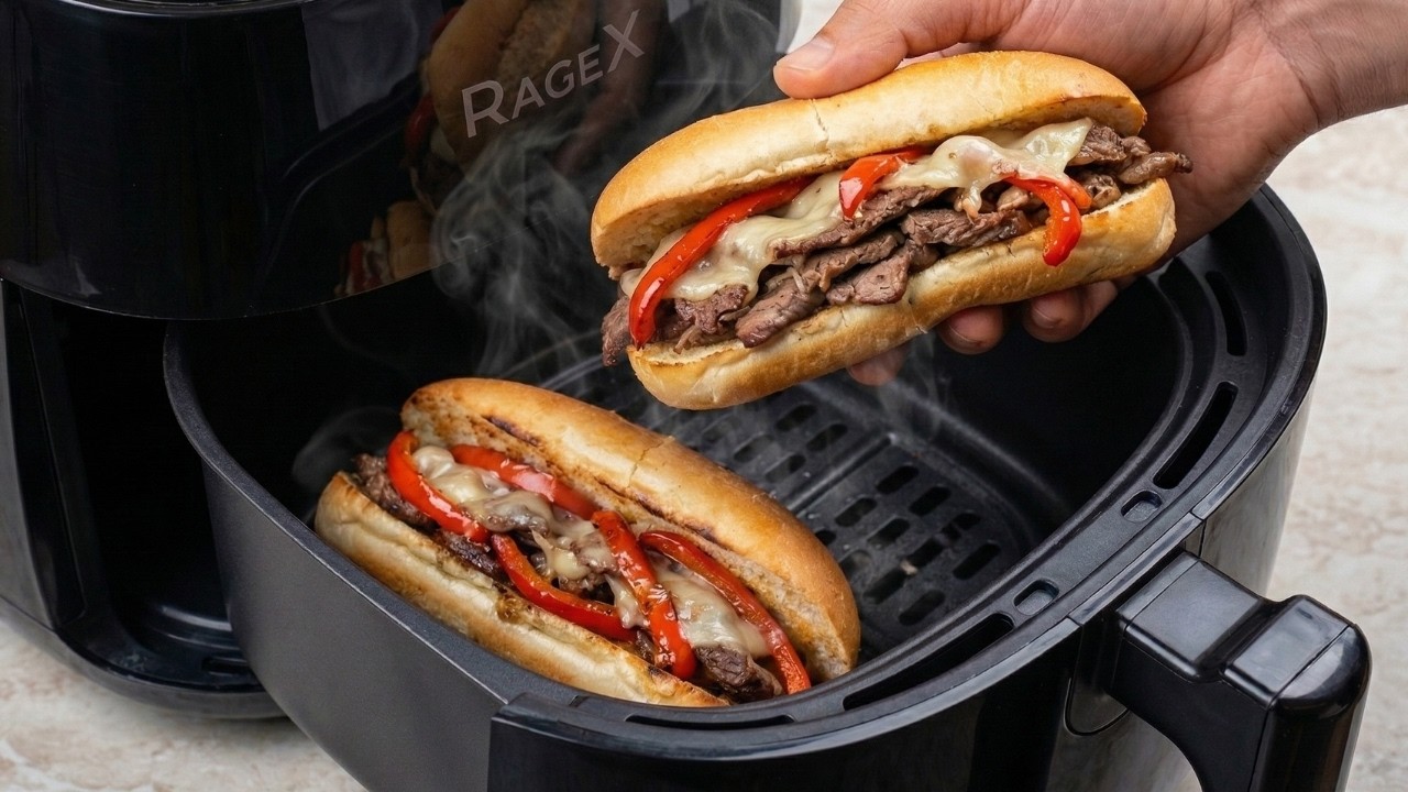 The Secret to the Juiciest Air Fryer Philly Cheesesteak Ever | Air Fryer Recipes