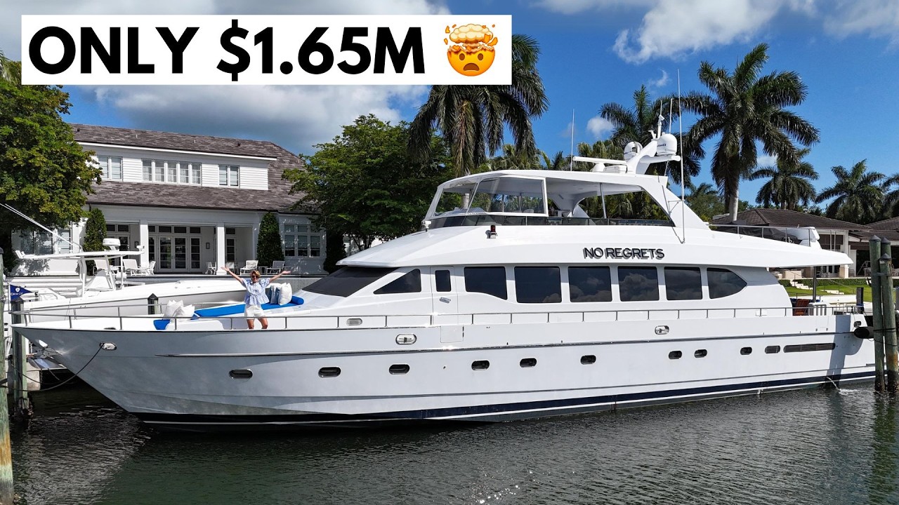 How is This Only $1.65M?? 🤯 2001 Monte Fino 88 Yacht Tour