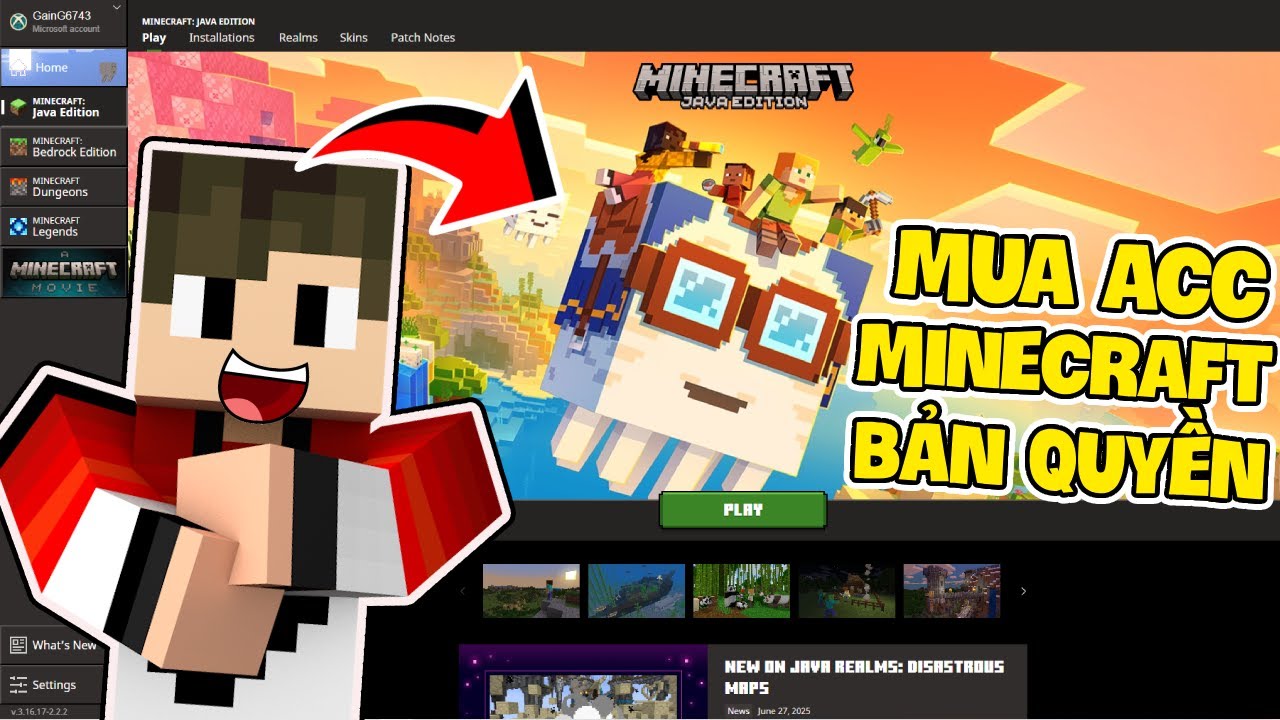 Cuối C&ugrave;ng M&igrave;nh Cũng Đ&atilde; Sở Hữu Acc Minecraft Premium...!