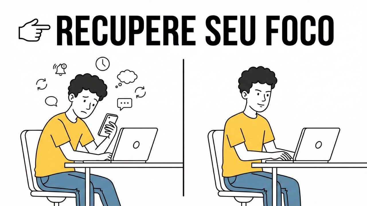 O Verdadeiro Motivo Pelo Qual Você Não Consegue Focar (E Como Resolver em Minutos)