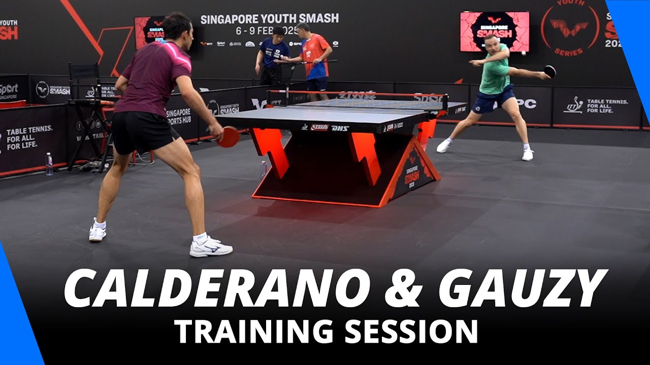 Hugo Calderano & Simon Gauzy CRAZY Training | Singapore Smash 2025