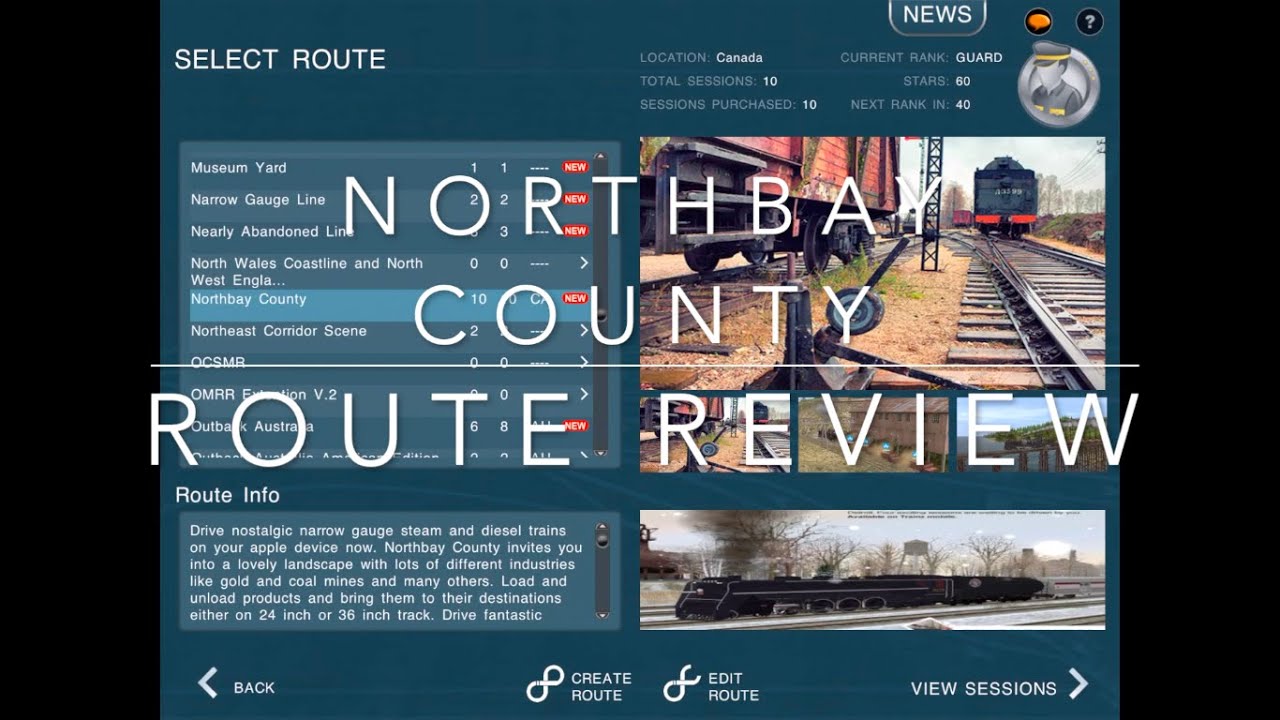 Trainz 2 Route Review for Northbay County Route Review