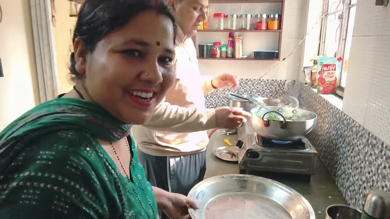 My vlog 🌹🌹🙏🙏आज बनाई मंडुए की रोटी और हरी सब्जी