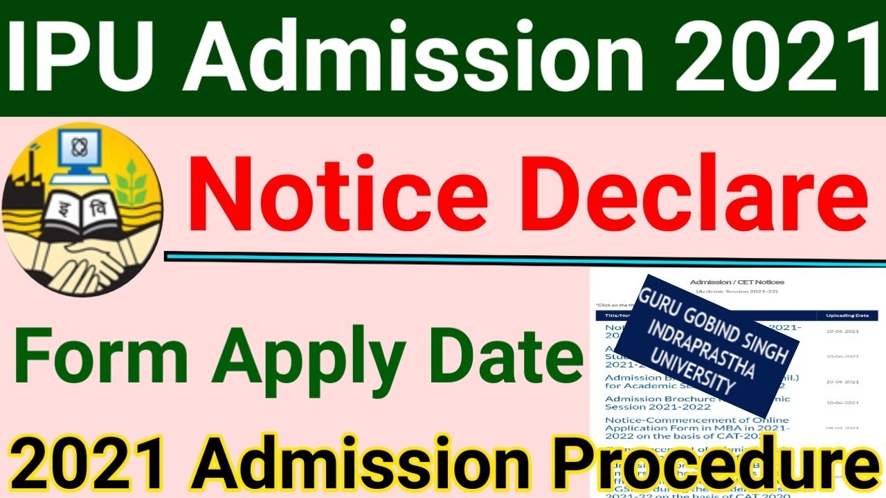 IPU Admission 2021 Notification Declared | IPU Admission Process 2021 | #IPU2021
