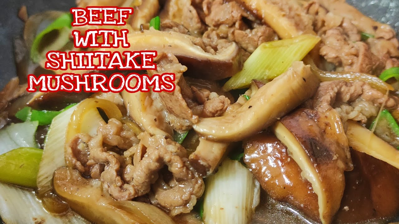 EASY BEEF WITH SHIITAKE MUSHROOMS RECIPE  (JAPANESE STYLE )
