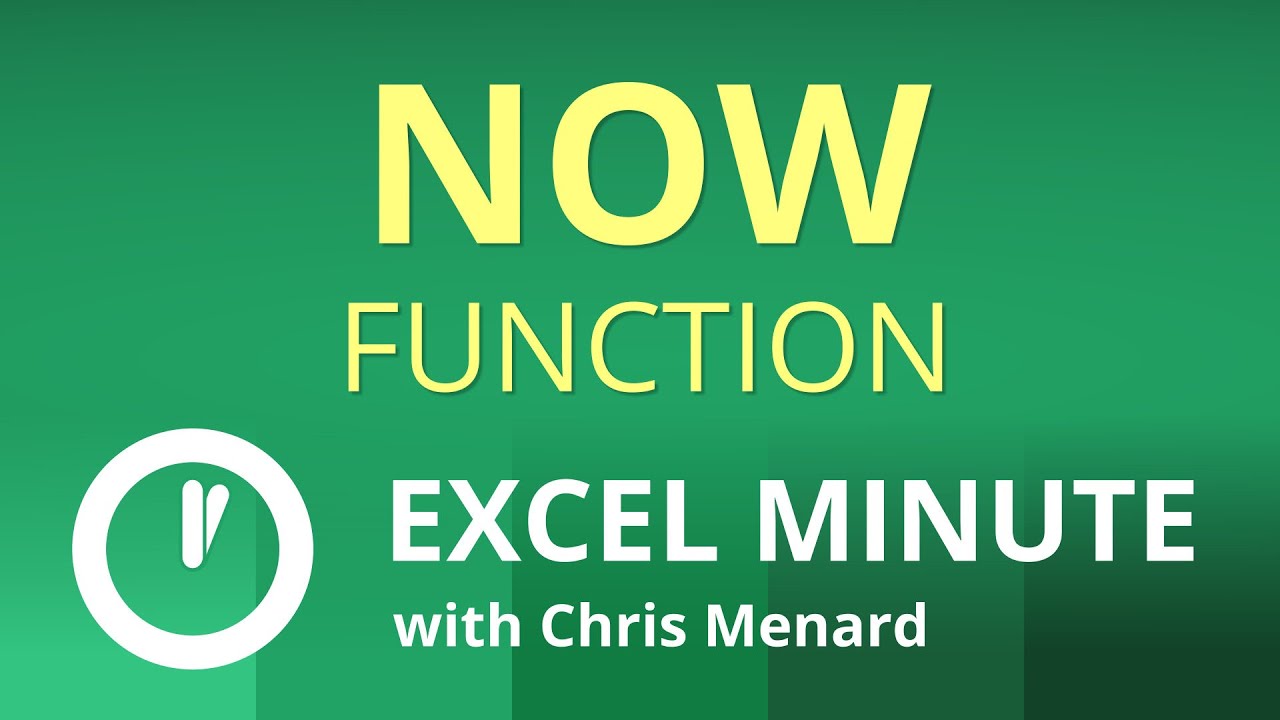 Excel NOW Function |  Excel One Minute Functions Explained