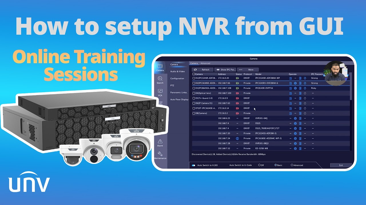 Uniview NVR Quick Setup on GUI, Adding Cameras, EZCloud, App⚙️ [Online Training Session March 11th ]