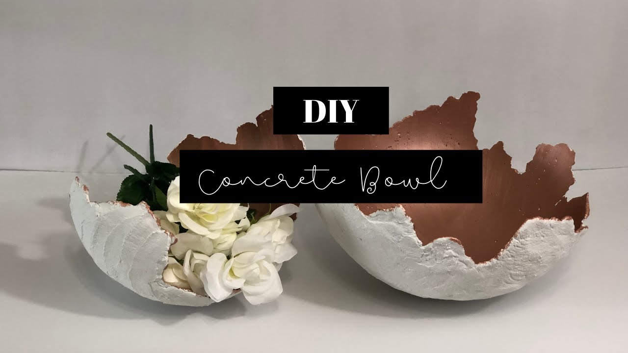 DIY Industrial meets Rustic Glam Decor 2019 | Concrete Bowls #DIY