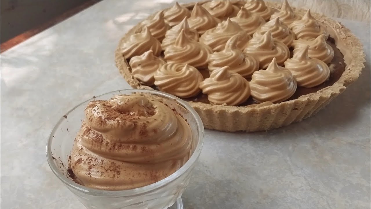 CHANTILLY DE CAFÉ SIN LECHE NI CREMA Y PAY(PIE)DE CAFÉ ¡SIN HORNO! ¡¡DELICIOSO,FÁCIL,RÁPIDO,BARATO!!