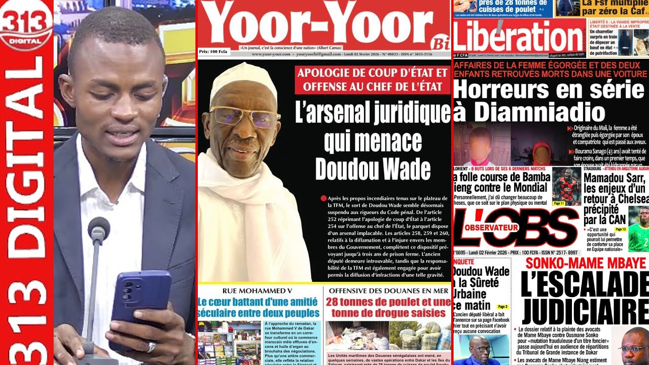 Revue de presse du Lundi 2 février 2026 avec le journaliste Ameth Ba