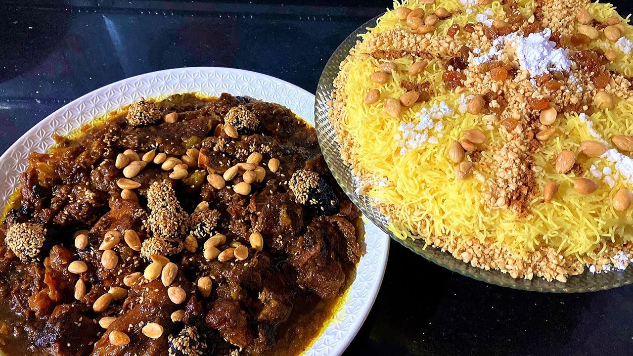 تحضيراللحم بالبرقوق  على الطريقة المغربية