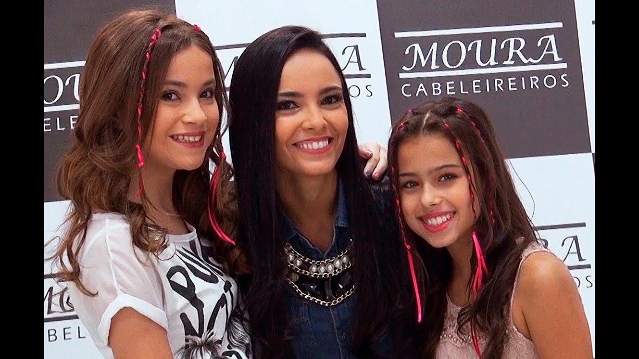 Chiquititas Raíssa Chaddad e Amanda Furtado no Moura Cabeleireiros