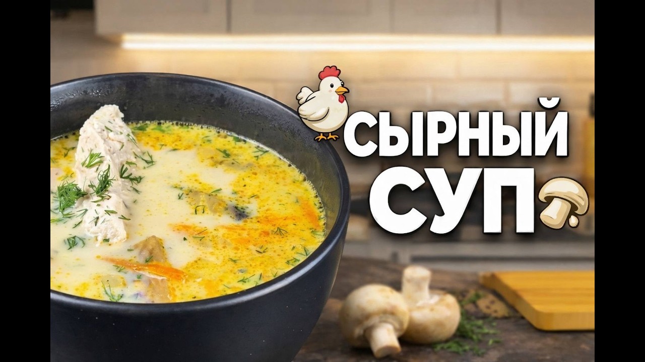 Сырный суп с курицей и грибами — РЕЦЕПТ, КОТОРЫЙ ВСЕГДА ПОЛУЧАЕТСЯ!