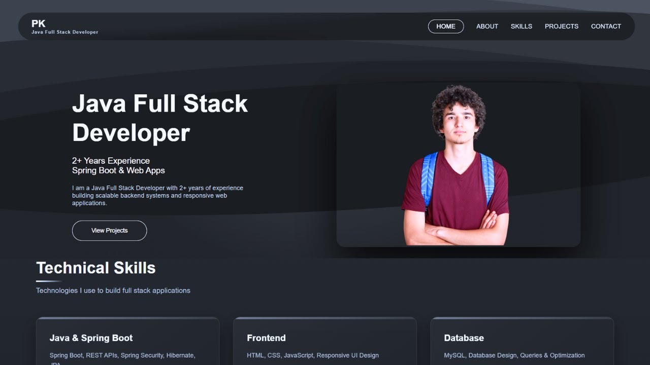 Create a Modern Responsive Portfolio Website from Scratch using HTML, CSS & JavaScript |Step by Step
