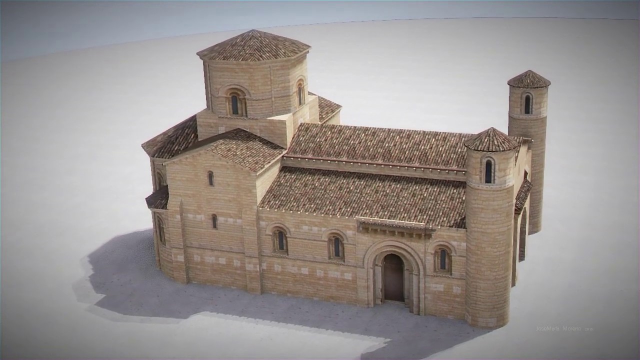 Modelo 3D  de la Iglesia Románica de San Martín de  Frómista, (Palencia)