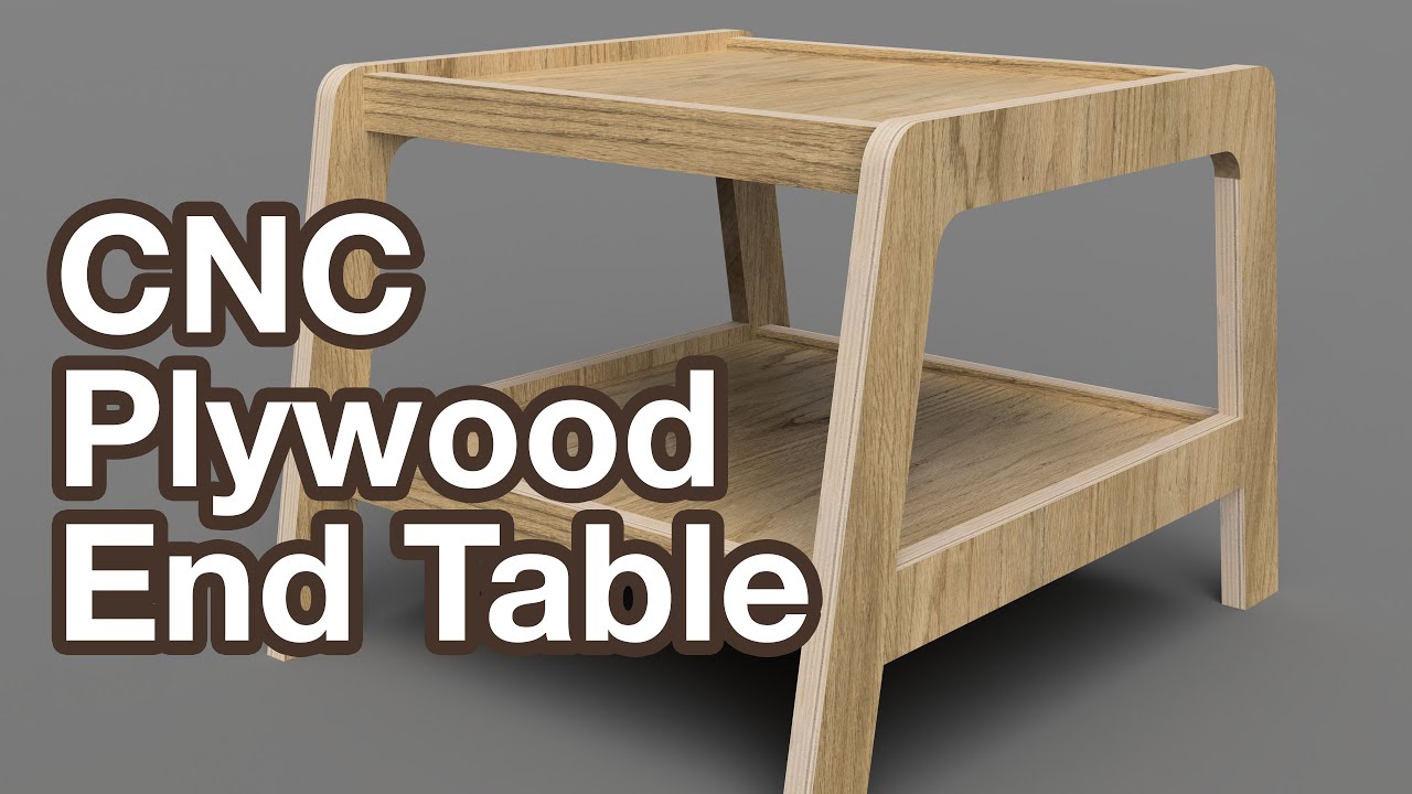 CNC Router Plywood End Table in Fusion 360 for Shopbot