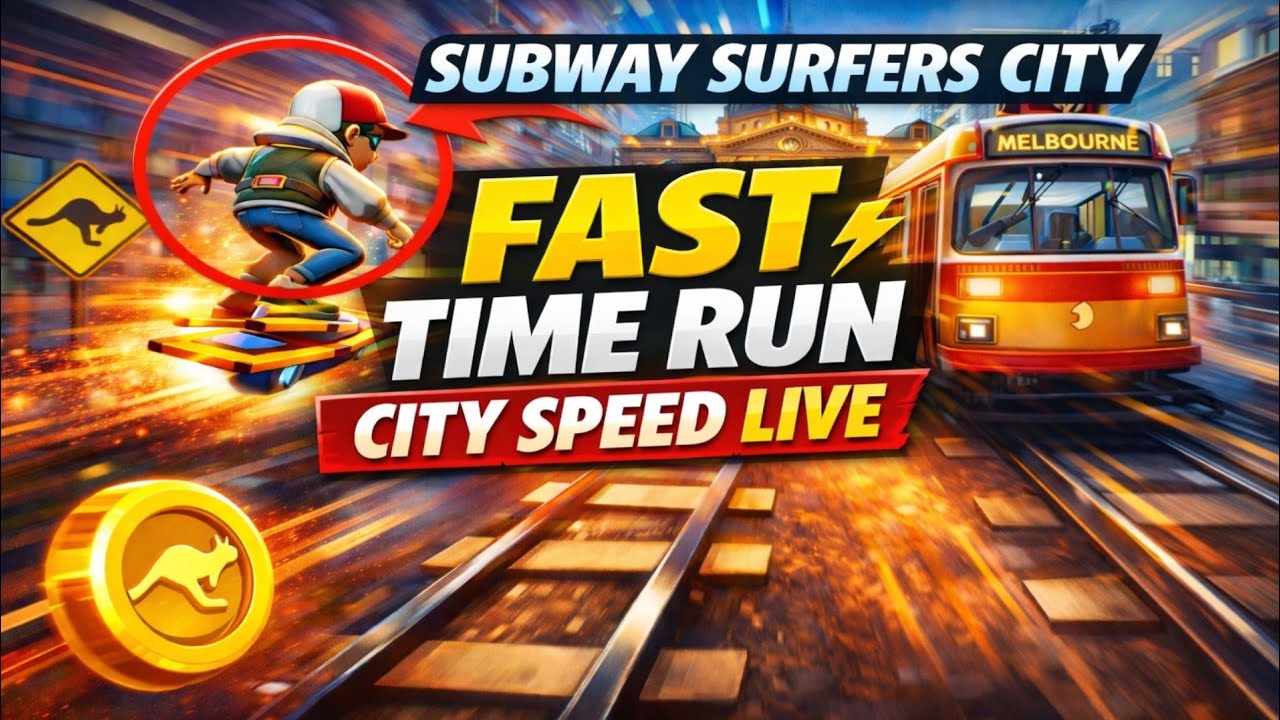 ⚡ Subway Surfers City LIVE | Fast Time Speed Run Challenge 🚄🔥 #uniquegaminglive