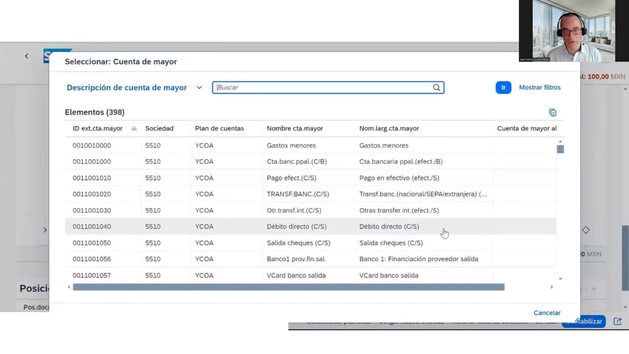 Gestionar asientos contables versión nueva - App F0717A SAP Fiori S/4HANA
