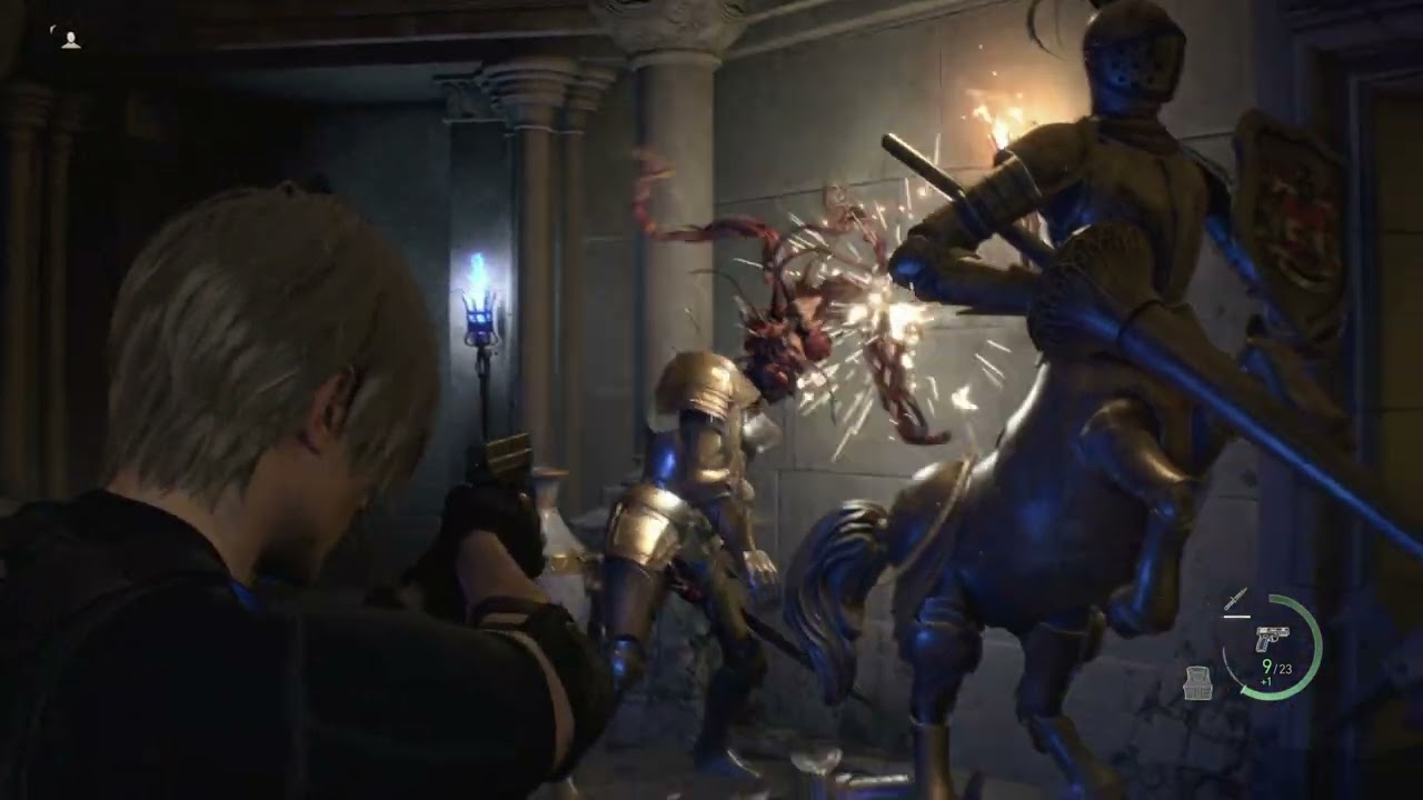 Resident Evil 4 Remake - Chapter 9 Collect The  Lion, Goat and Serpent Heads: 5/6 Blue Medallions