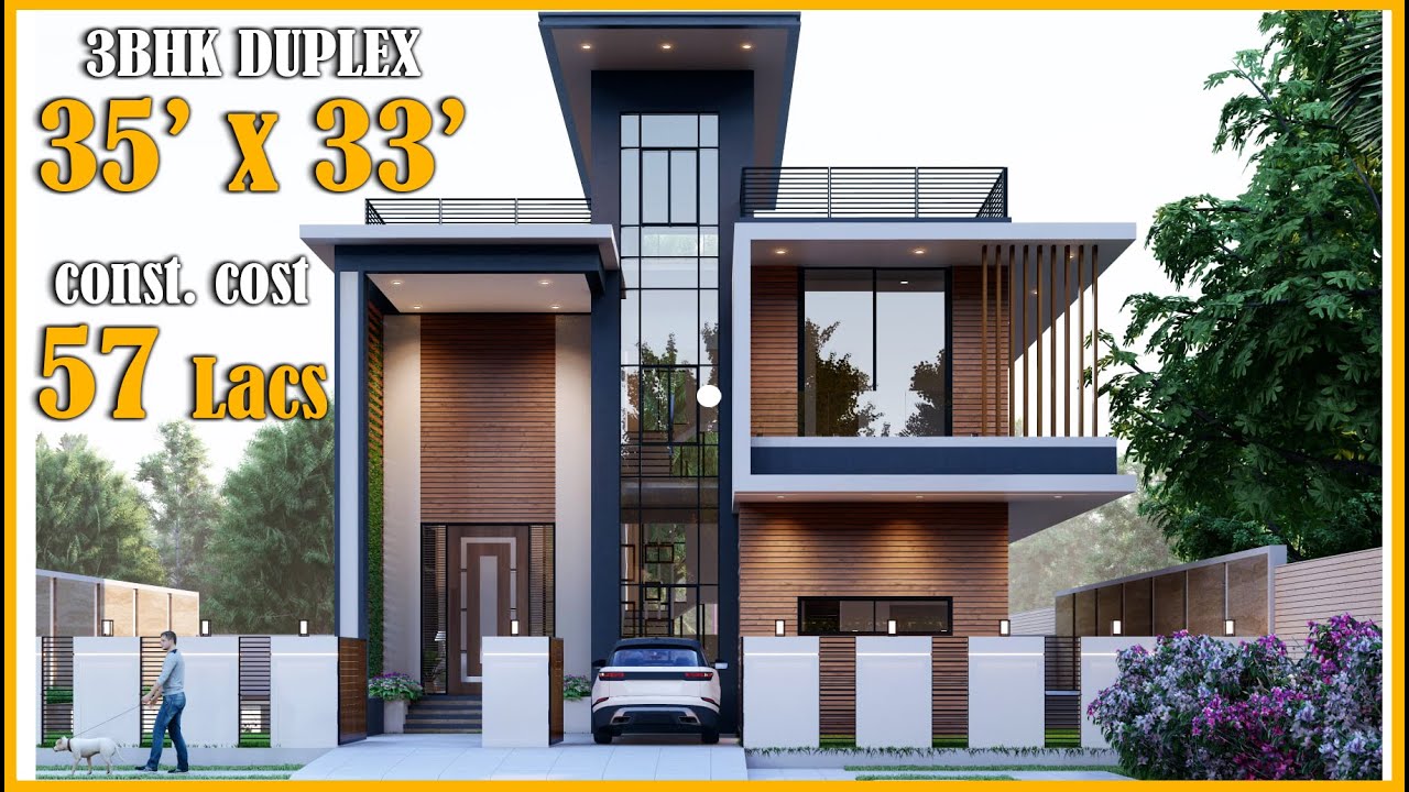 Duplex House Design | 35X33 (Feet) | Bungalow design | interior | Exterior | Walkthrough