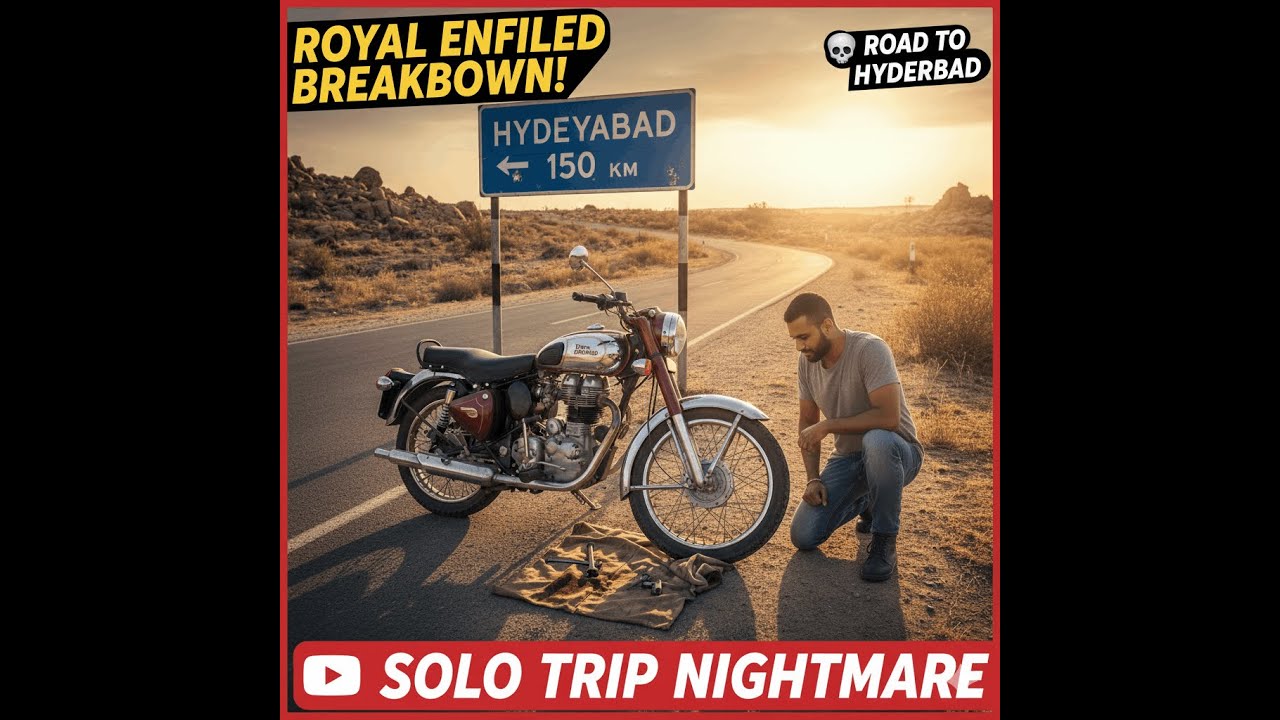 Solo Trip Nightmare: Royal Enfield Classic 350 Breakdown | Hyderabad Diaries