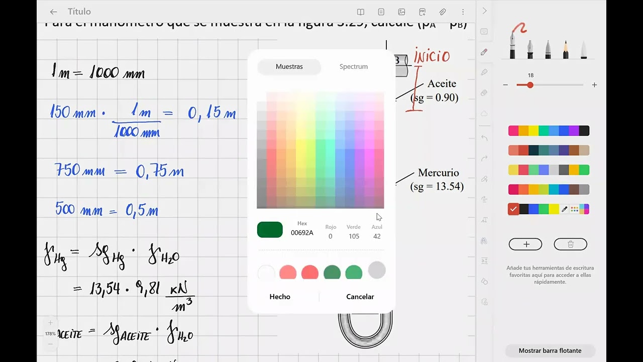 Ejercicio 3.65 - Medición de la presión (manómetros) - Robert Mott.