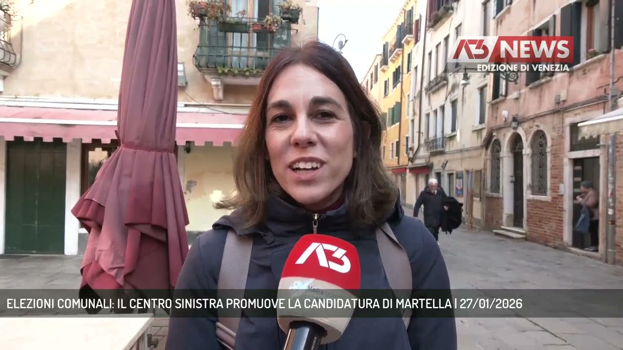 ELEZIONI COMUNALI: IL CENTRO SINISTRA PROMUOVE LA CANDIDATURA DI MARTELLA | 27/01/2026