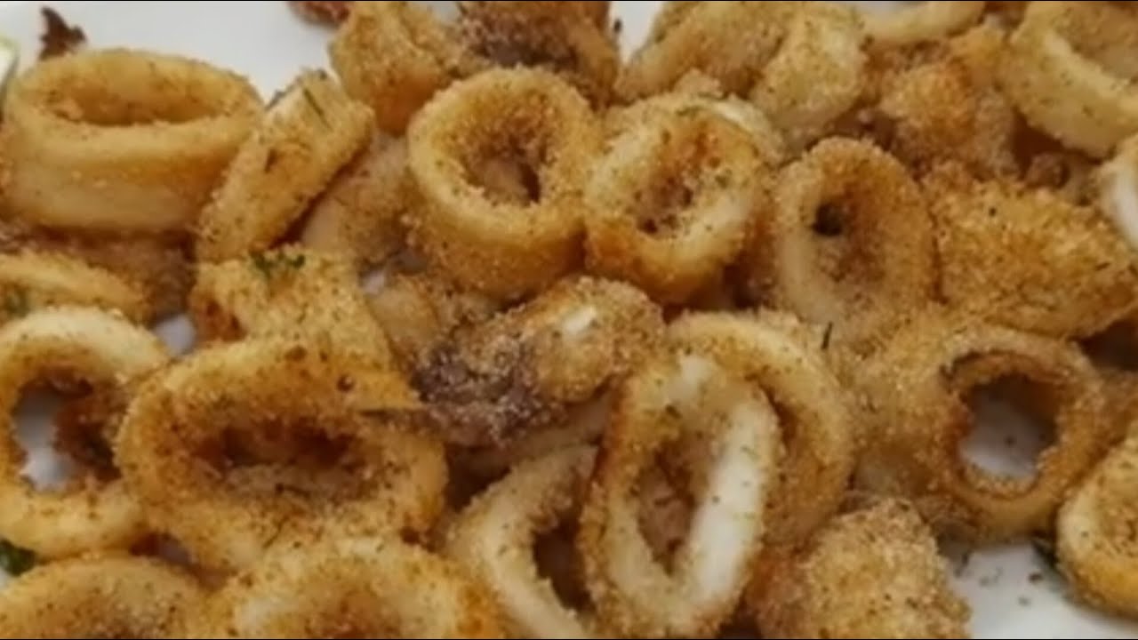 Anelli di calamari al forno !Ricetta pronta in 5 minuti!Ricetta facile e veloce.