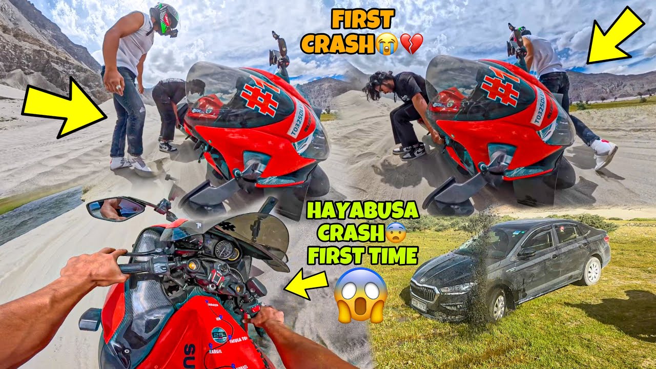 ( Episode - 8 ) New Hayabusa Crashed😭💔 For the First Time | NUBRA VALLEY Preparation for Ladakh Ride