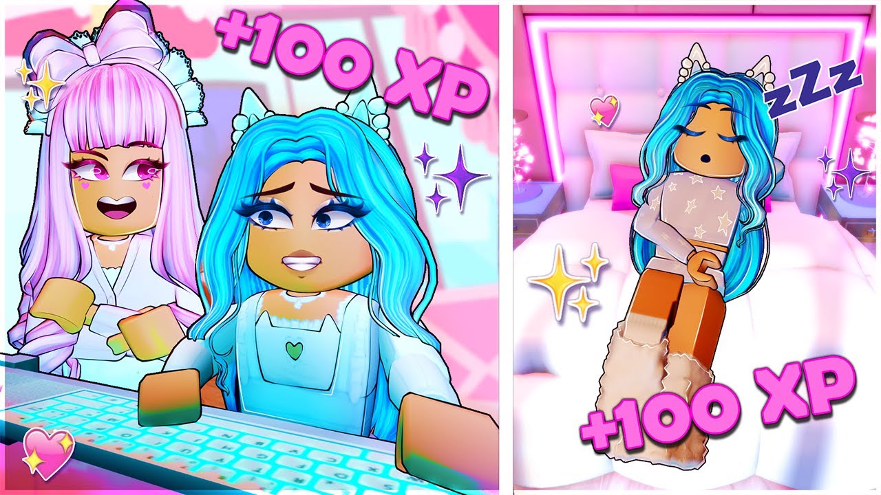 HELPING MY SISTER LEVEL UP IN ROYALE HIGH... Roblox