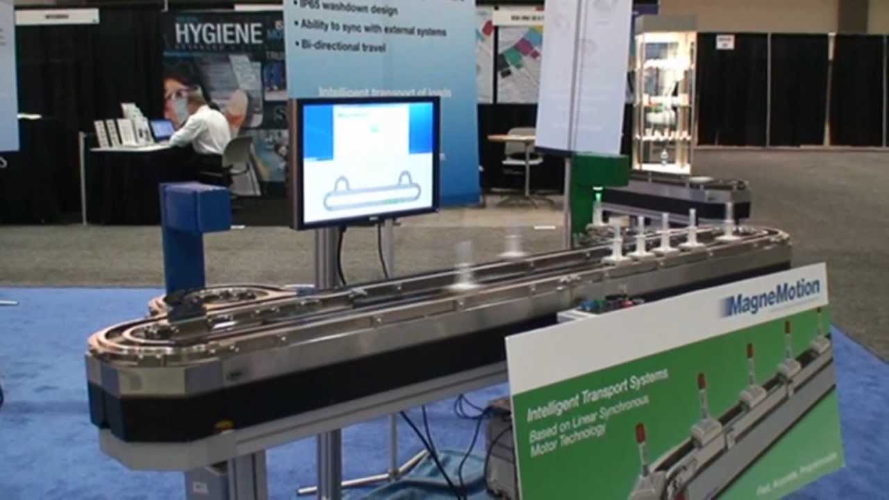 MagneMotion's MagneMover LITE intelligent transport system at Clinical Lab Expo 2012