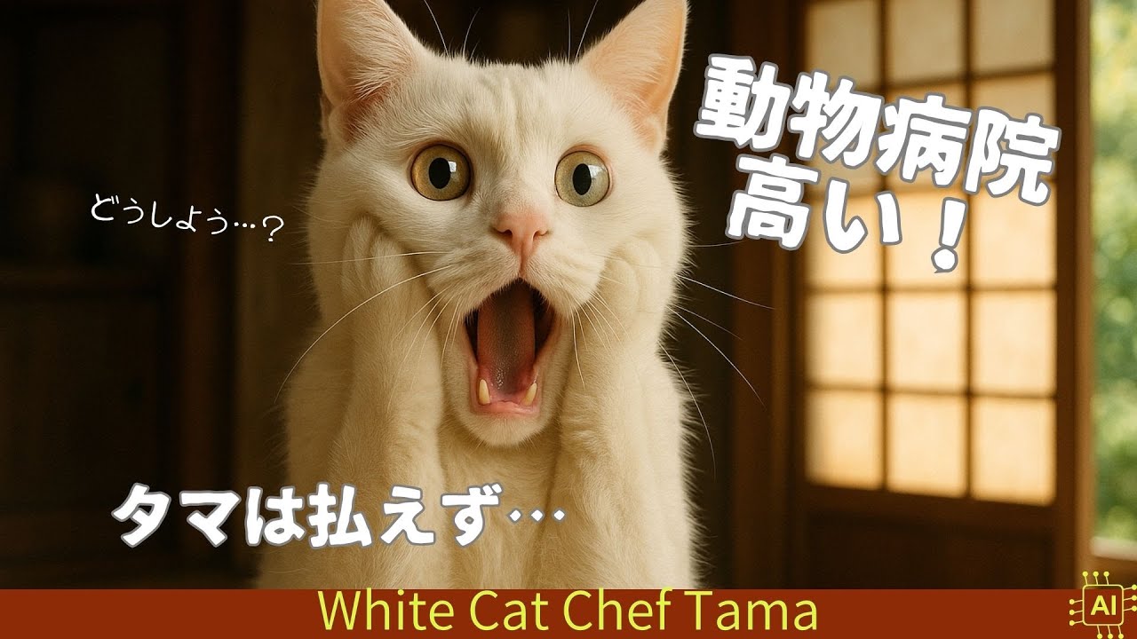 【AI猫 料理】高額！動物病院代！タマはどうする？