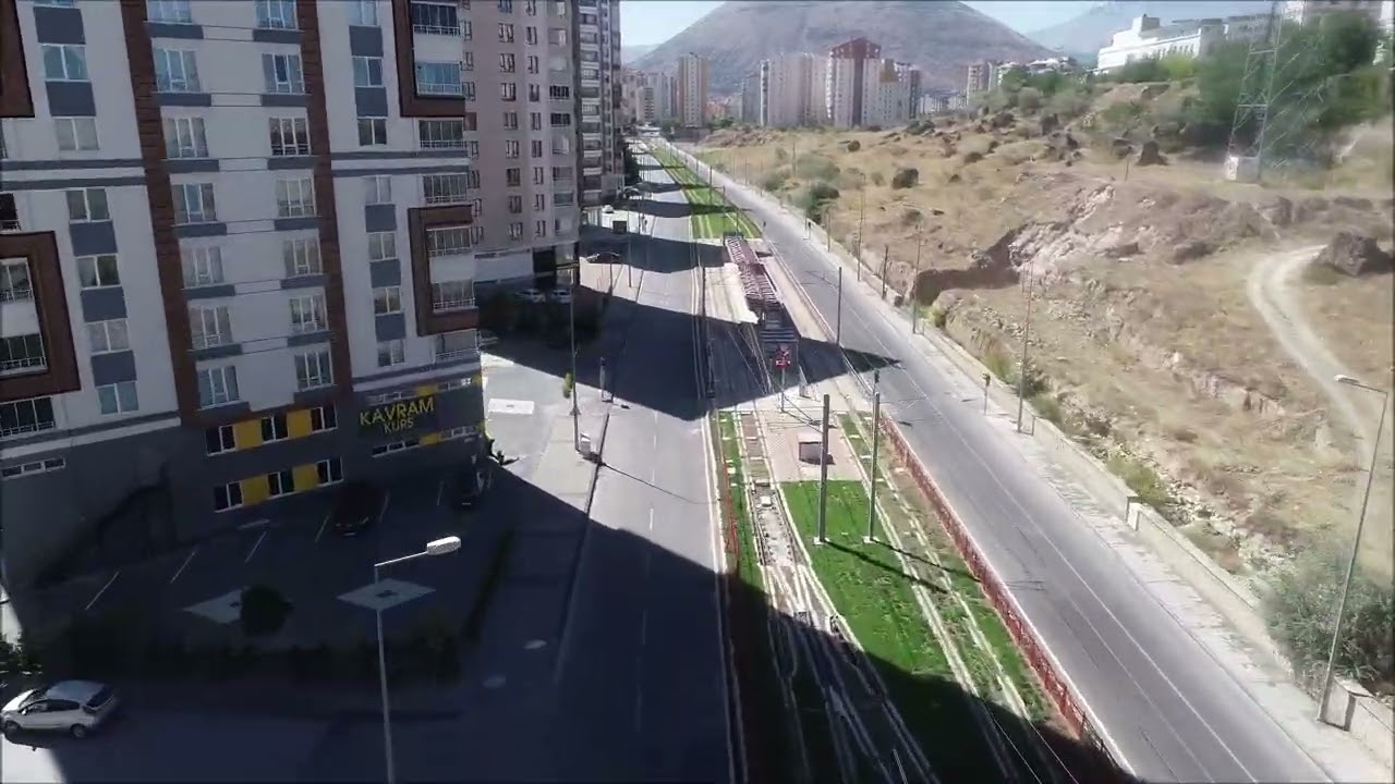 Kayseri Talas Mevlana - Furkan Doğan Hattı Tramvay İnşaatı Drone Çekimi
