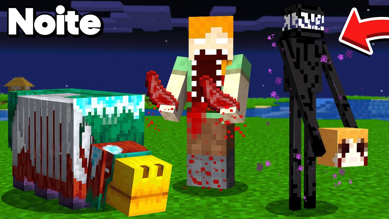Testando Mobs assustadores do Minecraft que são realmente reais o FILME