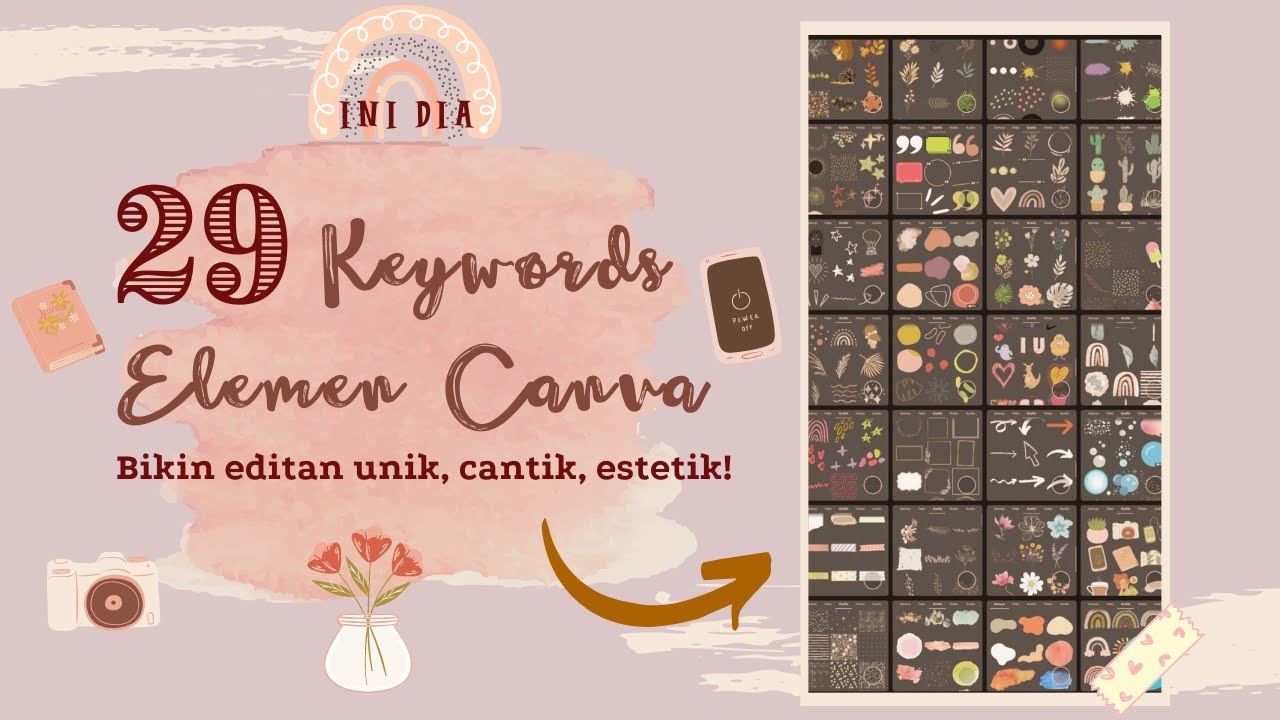 Wajib Tau! 29 Keywords Elemen Canva | Bikin Editan unik, cantik, estetik & menarik