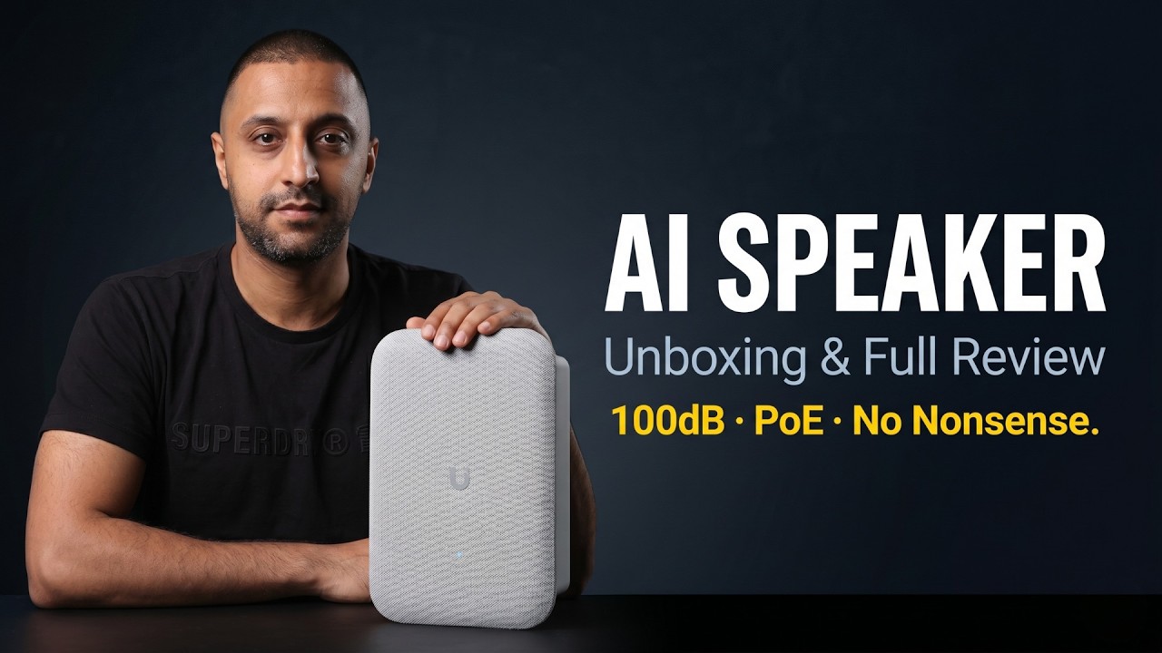 UniFi AI Speaker: распаковка, настройка, обзор функций Talkback и Alarm Manager.