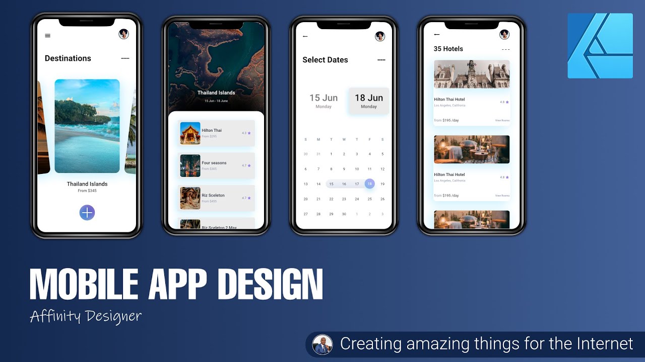Mobile App UI Design - #AffinityDesigner Tutorial