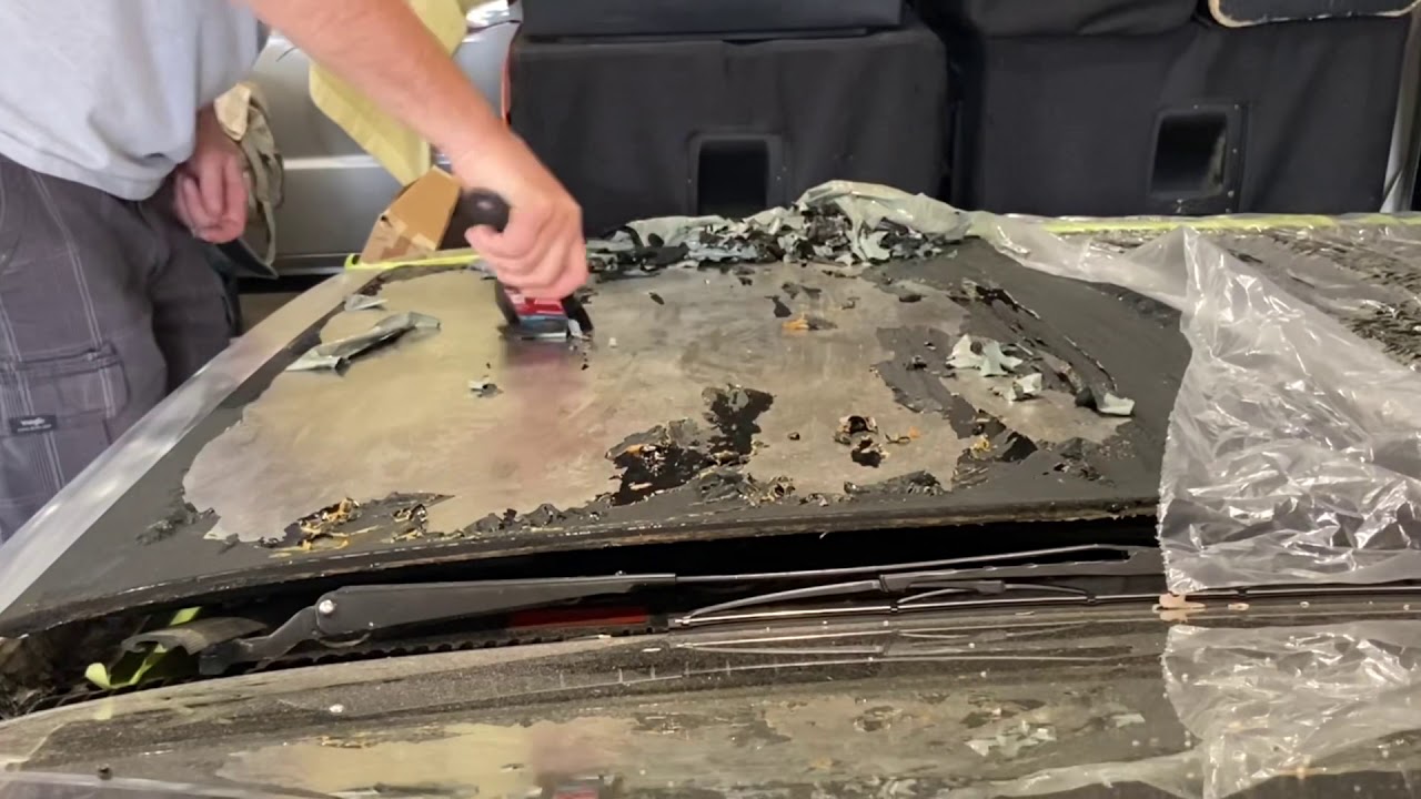 Stripping the paint from a Delorean