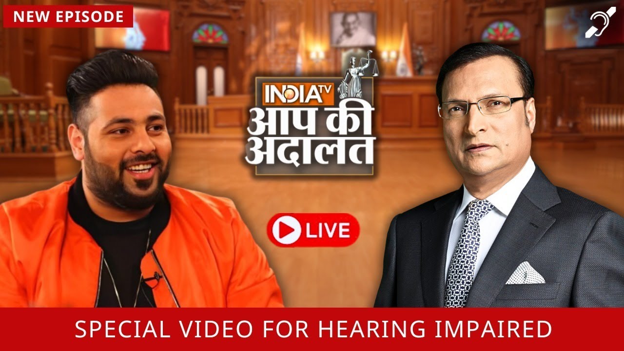 Badshah in Aap Ki Adalat Live | Special Episode For Hearing Impaired | Rajat Sharma