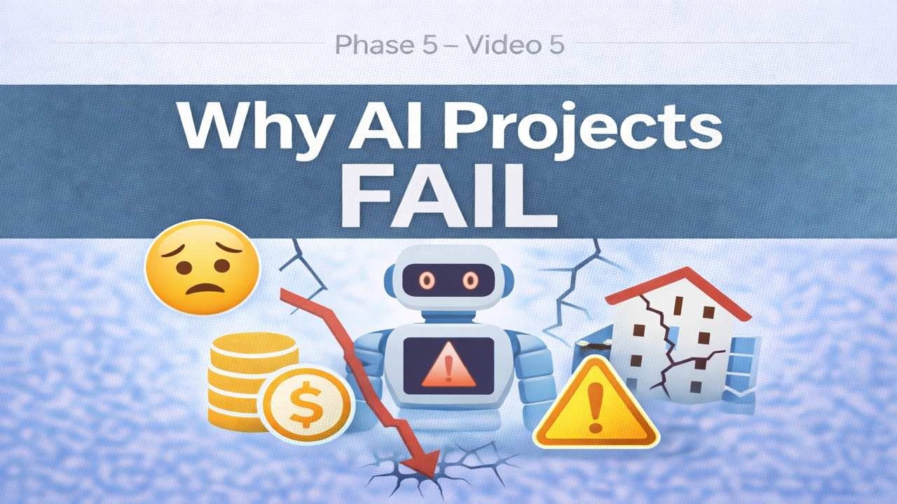 Phase 5 – Video 5 | Why AI Solutions Fail in Real Organizations (Failure Thinking)
