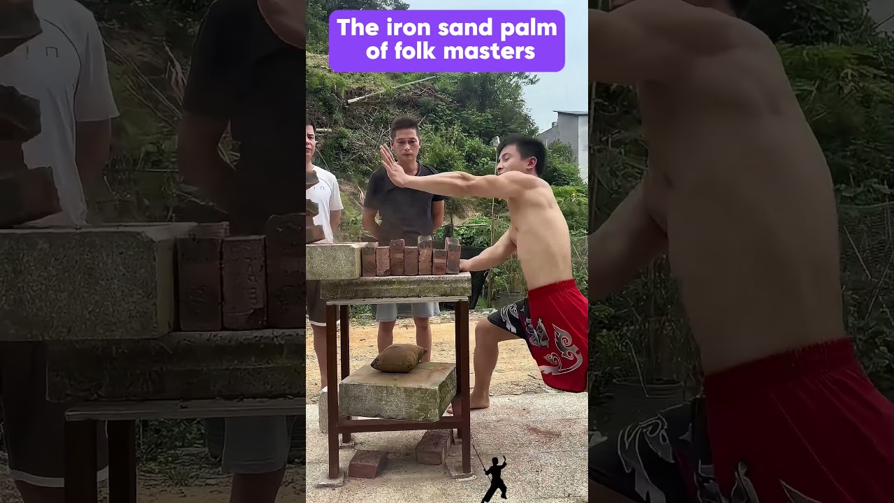 The iron sand palm of the folk master is so powerful! #kungfu